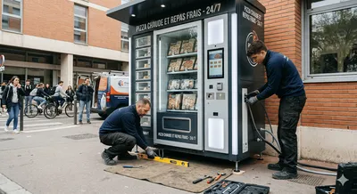 Vente et installation de distributeurs automatiques réfrigérés pour pizzas et plats cuisinés