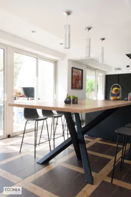 Cuisine ARMONY noire mate avec plan Dekton Sirius à Muret