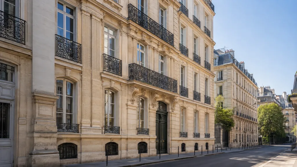 Façade restaurée d'un immeuble parisien classé monument historique