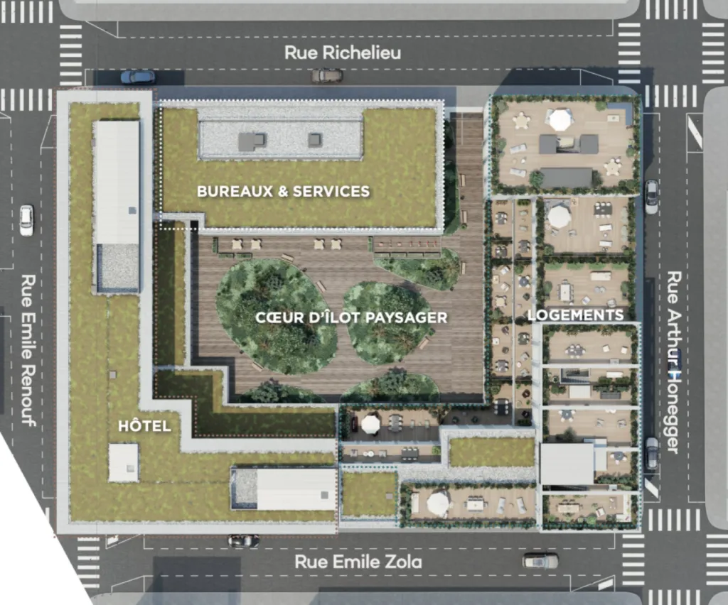 Plan masse de l'ensemble immobilier