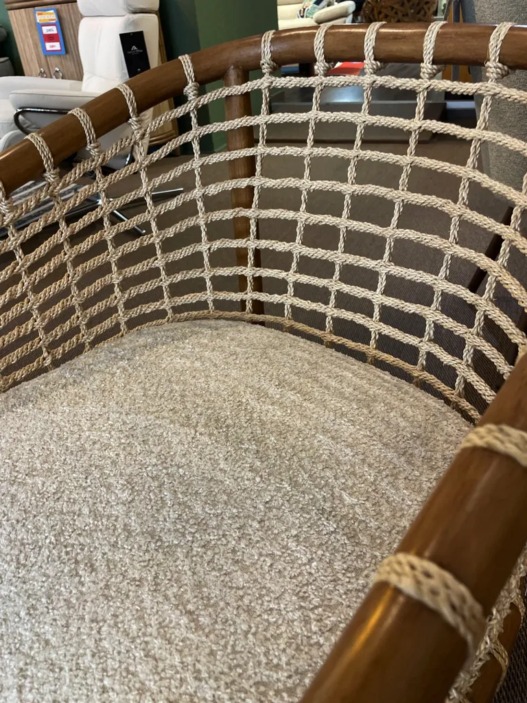 Fauteuil carde rotin et corde