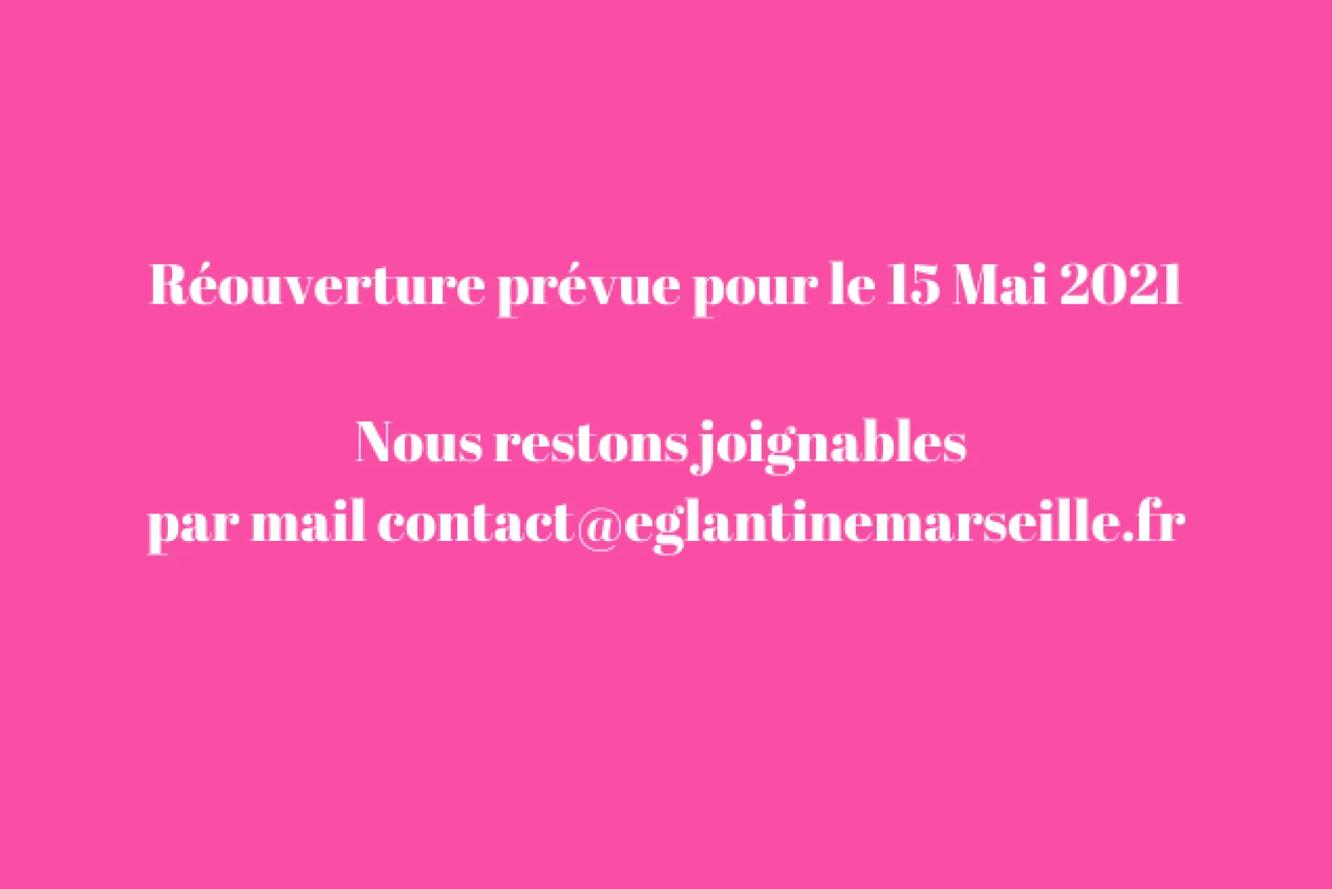 FERMETURE TEMPORAIRE