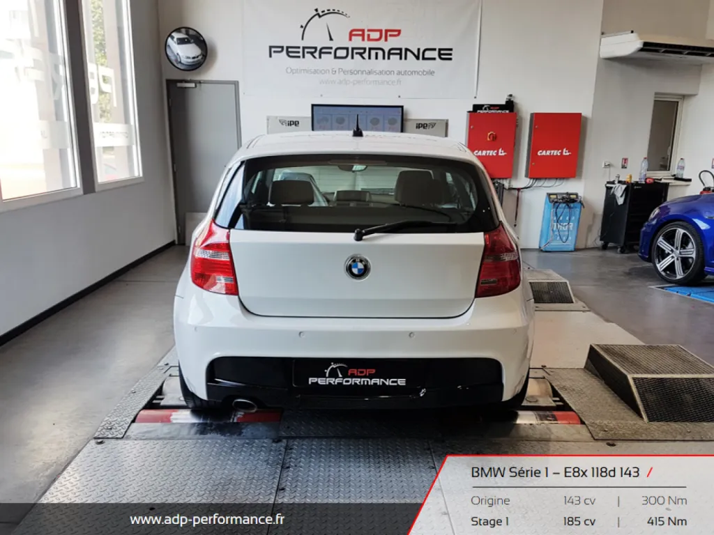 Reprogrammation moteur Avignon - BLW Serie 1 E8x 118d 143 - ADP Performance