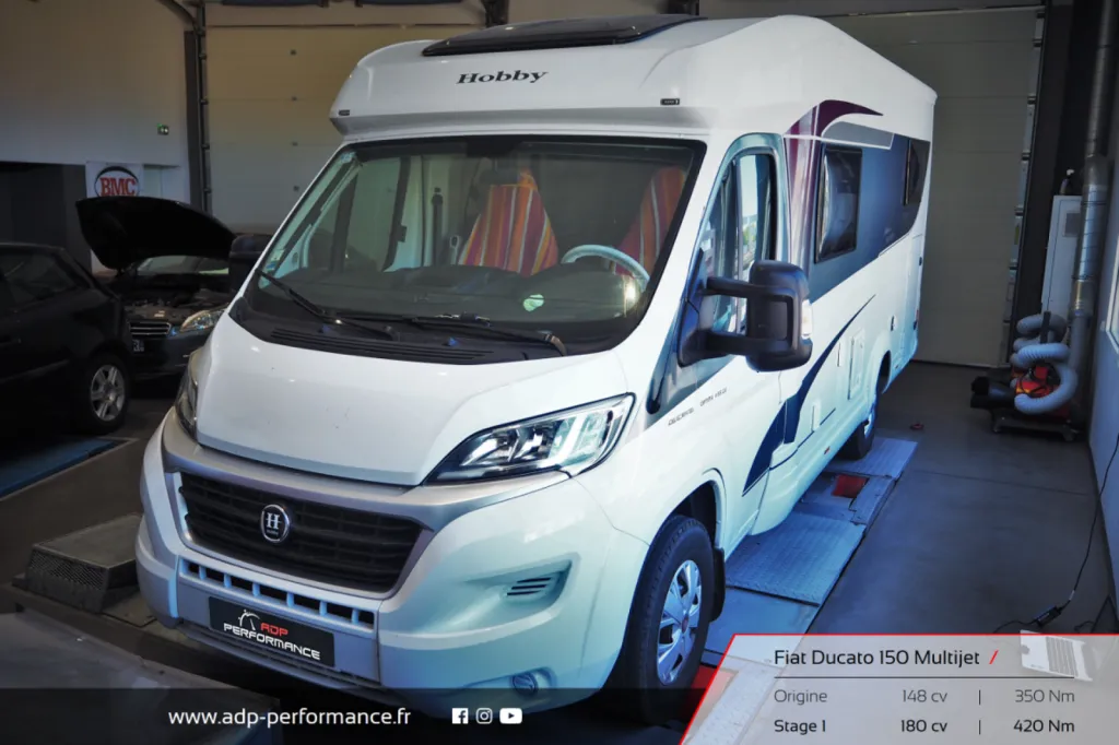 Reprogrammation moteur Briançon - Fiat Ducato 150 Multijet 148cv - ADP Performance