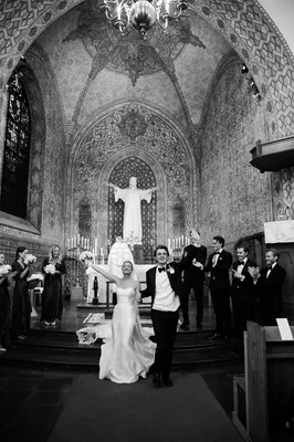 chic wedding in church paris
