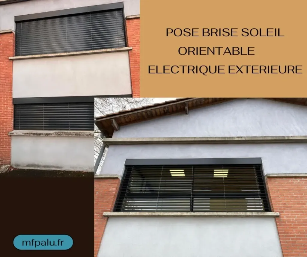Pose de brise-soleil orientable électrique pour protection extérieure à Toulouse