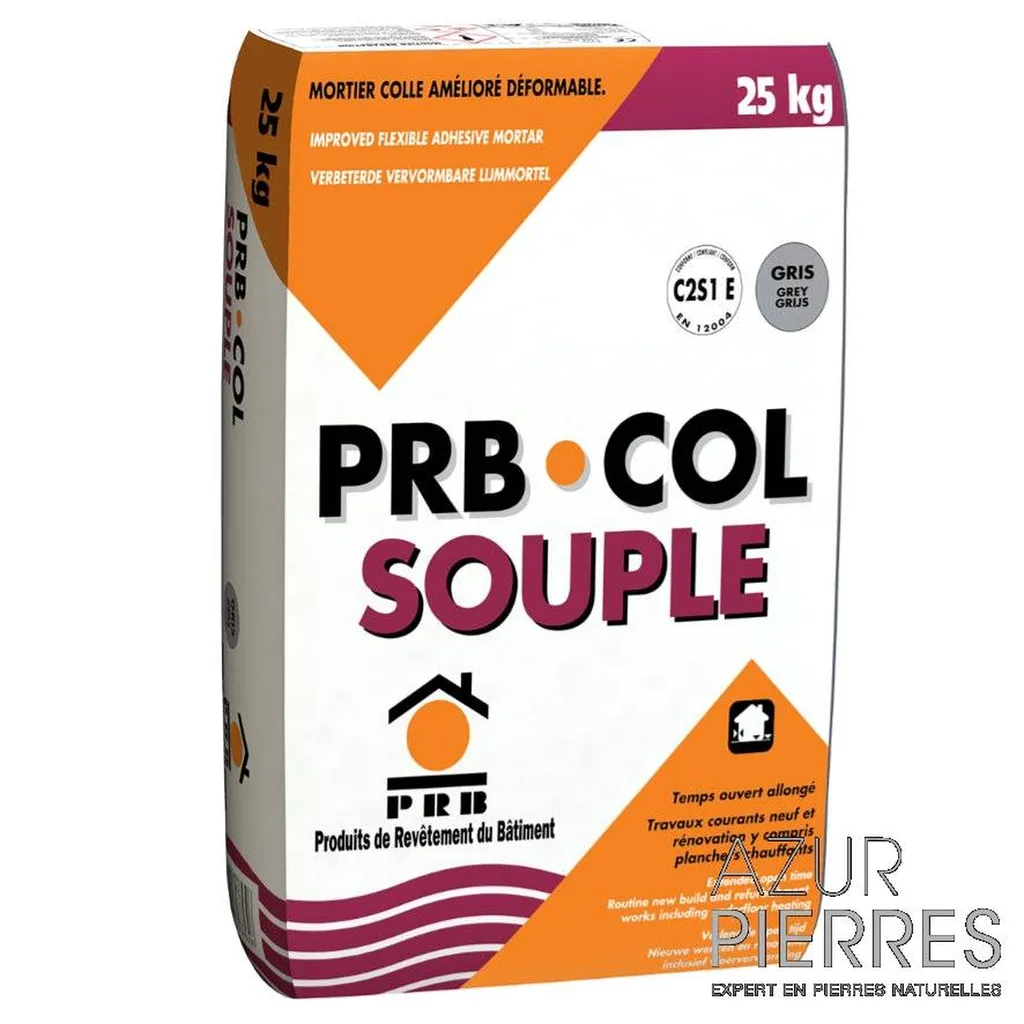 Mortier colle souple pour pierres naturelles