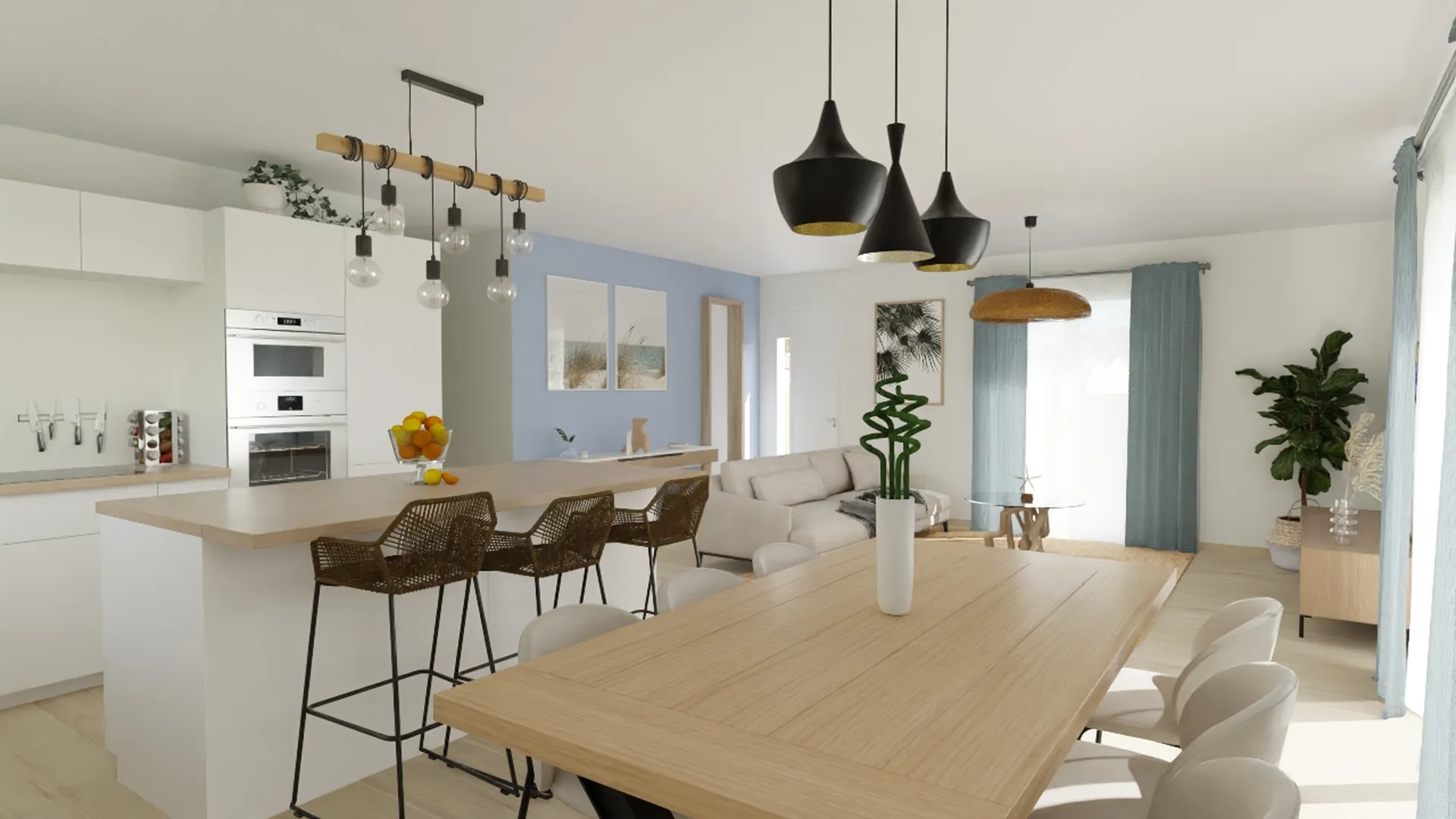 Maison droite de 80 m²