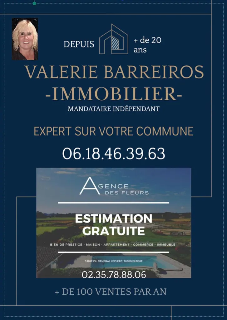 À vendre, jolie maison de brique de 100 m² sur un terrain de 120 m² situé à Caudebec-les-Elbeuf 76320
