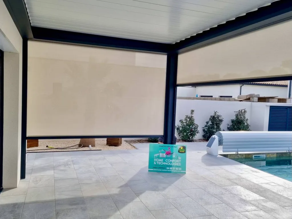 rideaux pour pergola bioclimatique aluminium Hérault