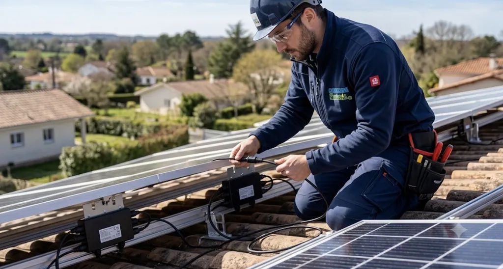 Arcachon 33120 en Gironde, une consommation de 7 563 kWh, installation complète d'un pack de panneaux photovoltaïques de 6 kWc incluant 12 modules Jinko Solar de 500 kWc et 6 micro-onduleur enphase. 