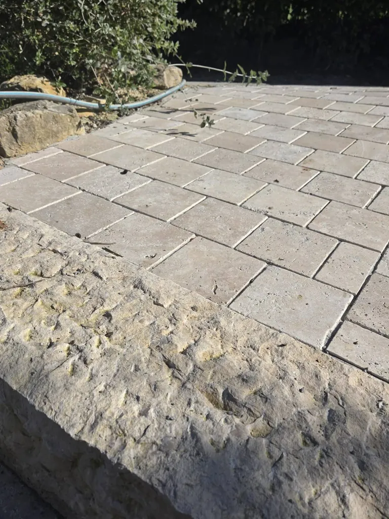 Pavé travertin beige