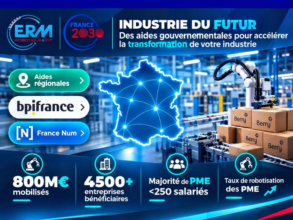 Aides robotisation 2026 en France : quels financements publics pour votre robot palettiseur ou vos AMR en entreprise ?