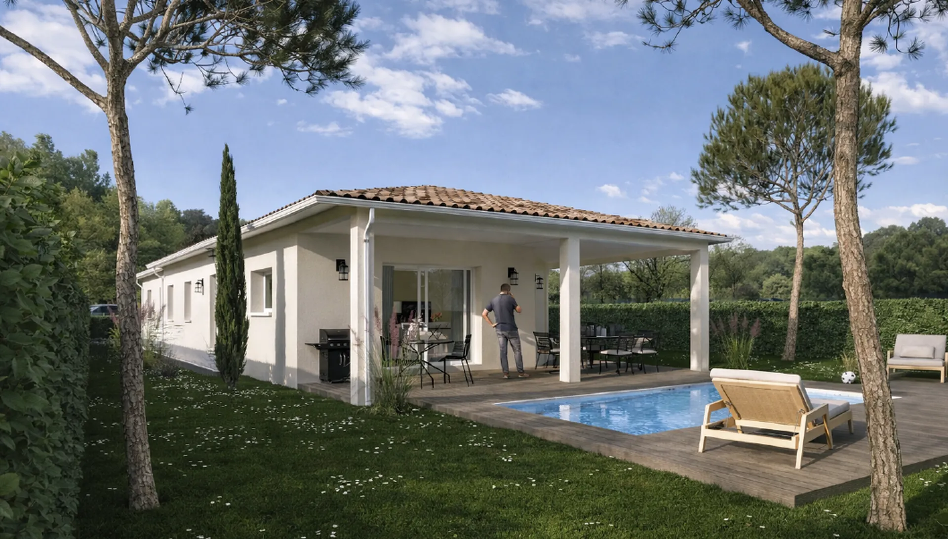 Maison contemporaine à Carbon Blanc centre