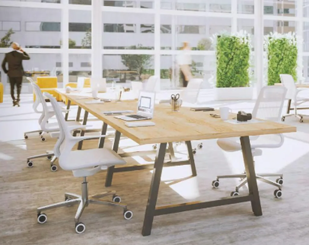 Table de travail Cohésion haute pour espace de coworking à Montpellier