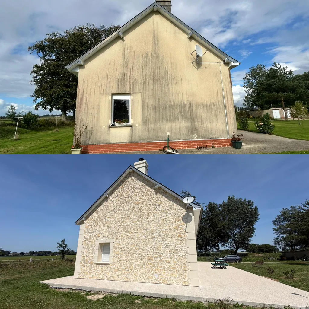 Société spécialisée dans le ravalement projeté à la chaux finition aspect pierre en Seine-Maritime : Transformez votre maison avec nos ravalements décoratifs sur mesure