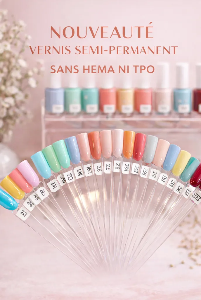 Nouveauté chez Style Zen Esthétique vernis semi-permanent sans Héma ni Tpo de chez Nails Compagny France