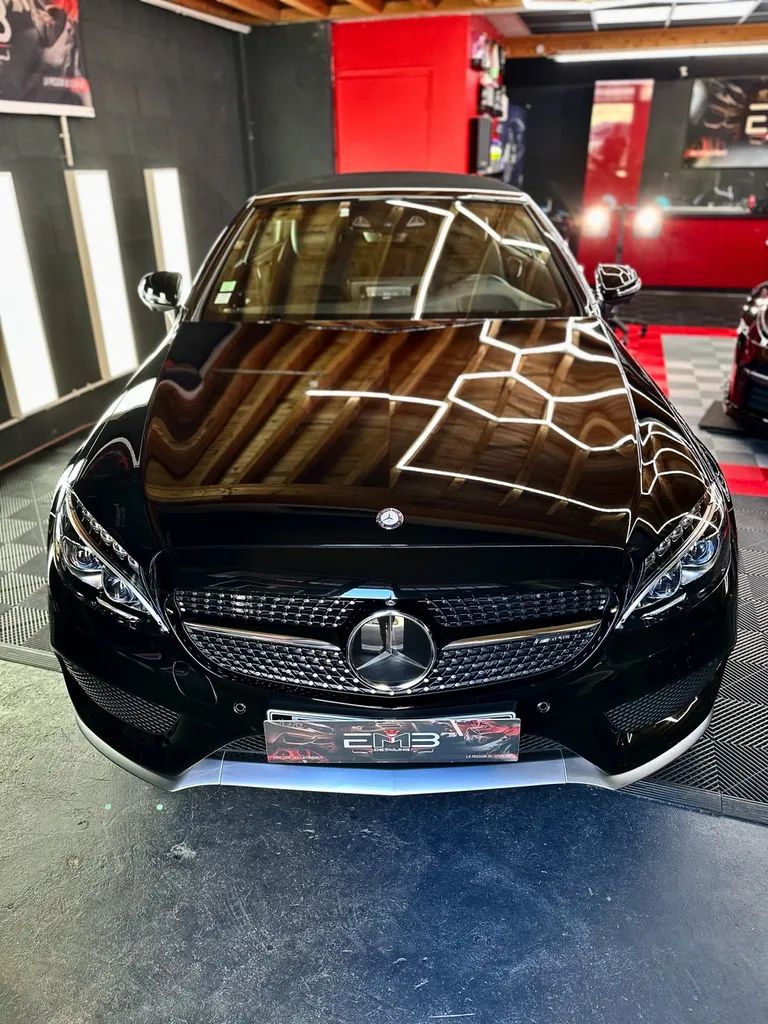 film de protection carrosserie PPF Lyon traitement céramique carrosserie traitement céramique des jantes Mercedes C43 AMG cabriolet 