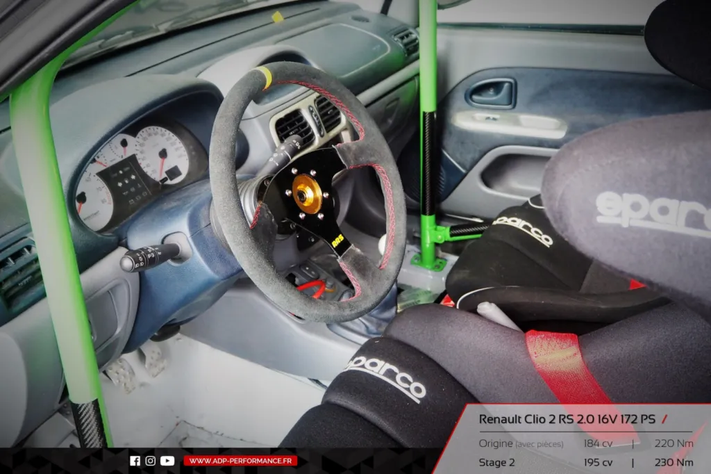 Reprogrammation moteur Aubagne  - Renault Clio 2 RS 2.0 16V 172cv - ADP Performance