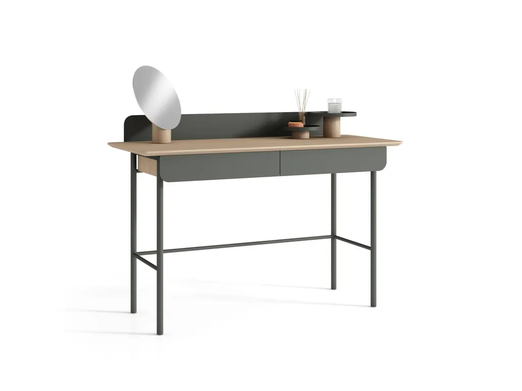 Bureau contemporain SET avec tiroir et plateau en bois