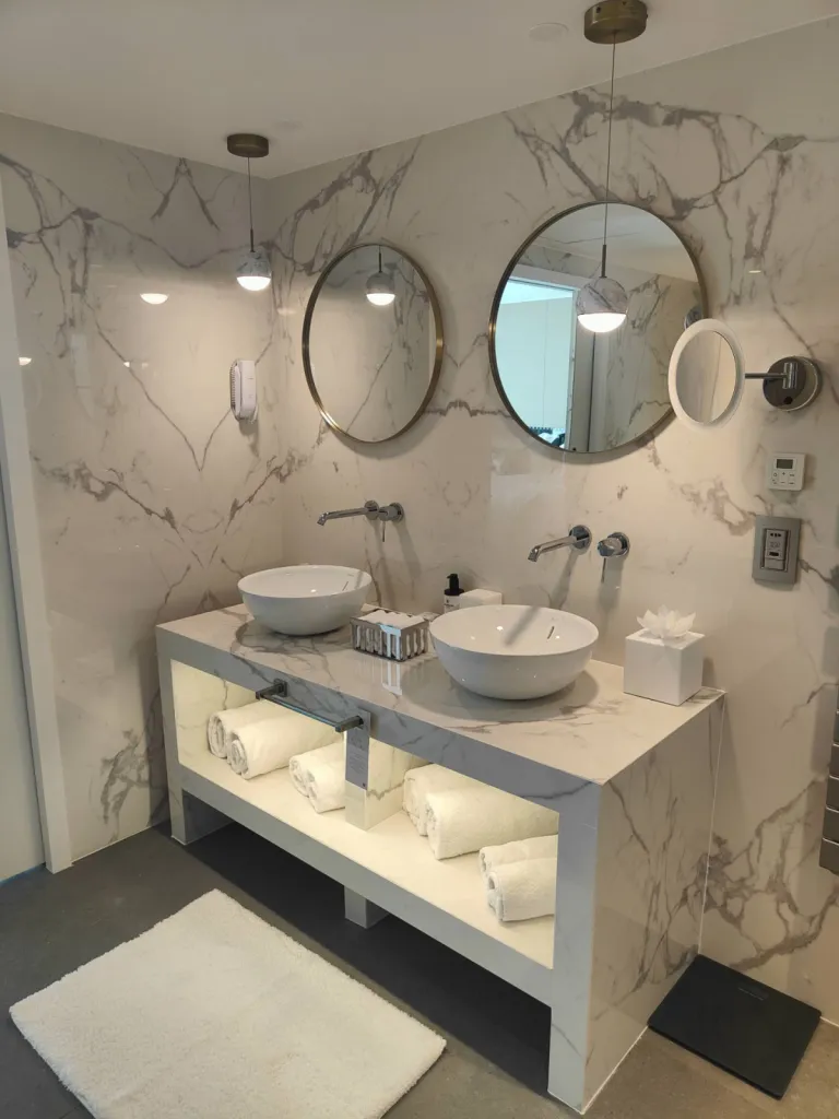 meuble vasque avec robinets encastrés moderne pas cher