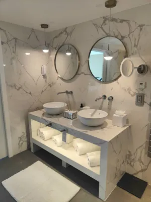 meuble vasque avec robinets encastrés moderne pas cher