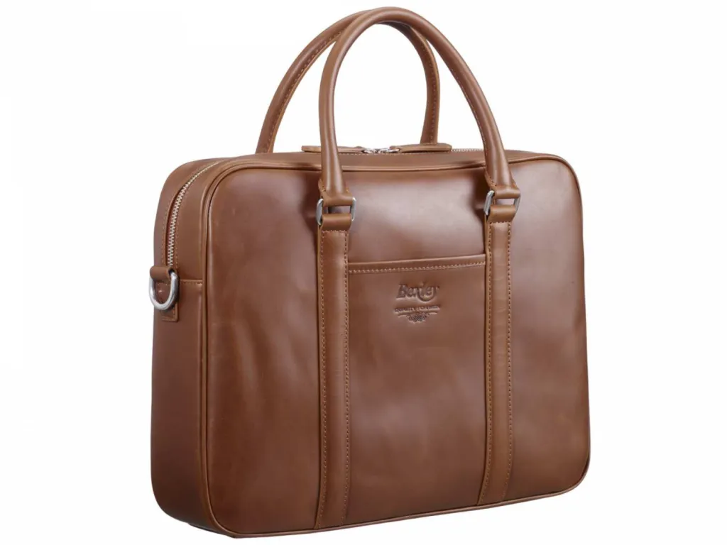 photo maroquinerie, bagagerie cartable homme cuir avec bandoulière Gold - KARLINGTON 3-4