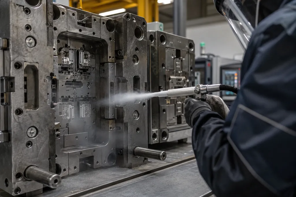 Nettoyage cryogénique de moules d'injection plastique à Paris : une solution sans démontage, sans eau ni produits chimiques, pour la qualité de production n.