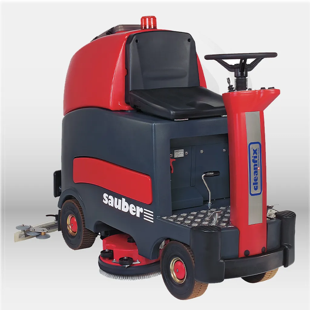 Autolaveuse à batterie autoportée Cleanfix RA 800 Sauber pour nettoyage professionnel des très grandes surfaces, idéale pour industries, entrepôts, centres commerciaux et collectivités grâce à son rendement élevé et son autonomie importante – disponible à