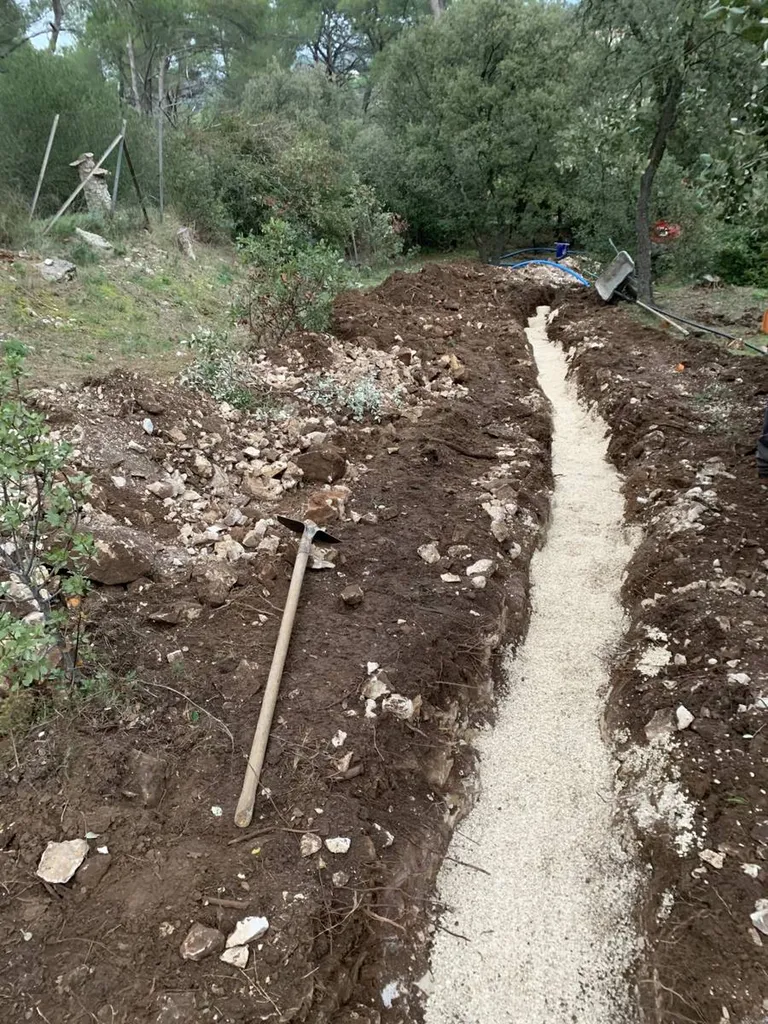 Adduction d'eau potable sur la commune des Taillades