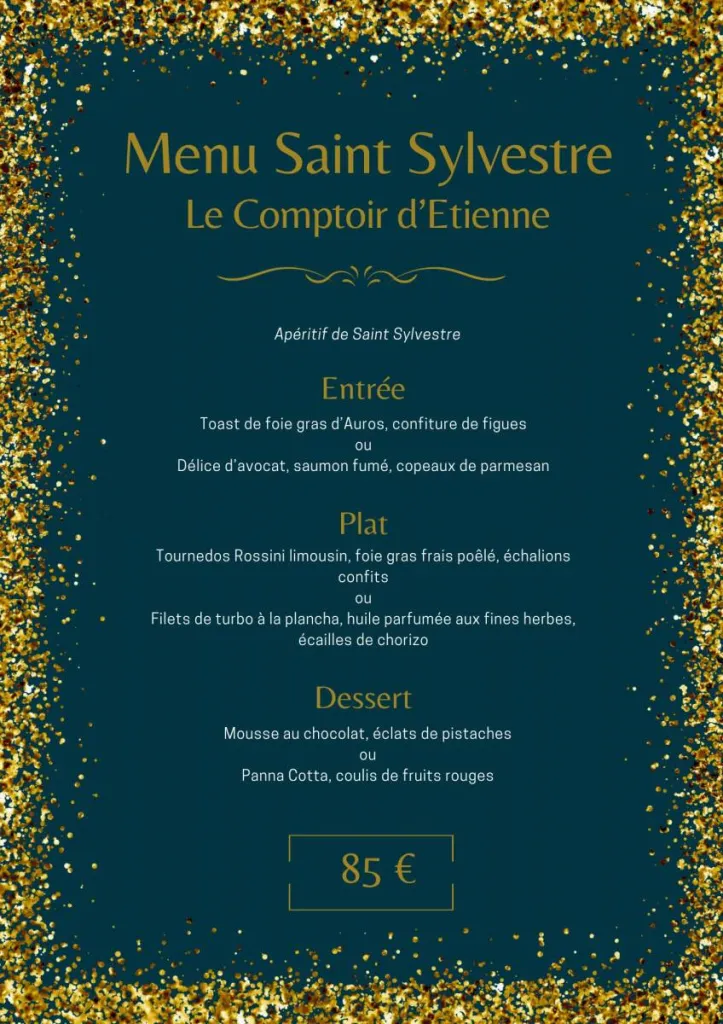 Le Menu de la Saint Sylvestre