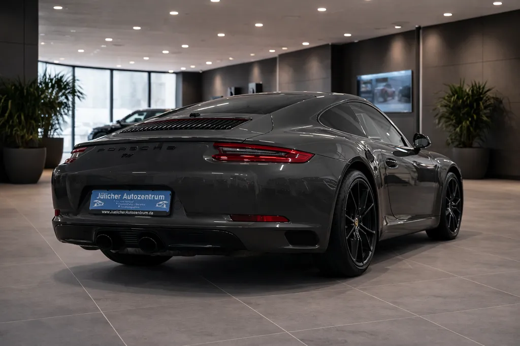 Porsche 911 Carrera 991 occasion Bordeaux – vue arrière coupé Porsche 370 ch showroom