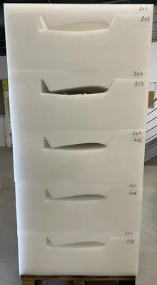 Ensemble de mousse PE usinées destinées à la protection de pales d'Hélicopteres 