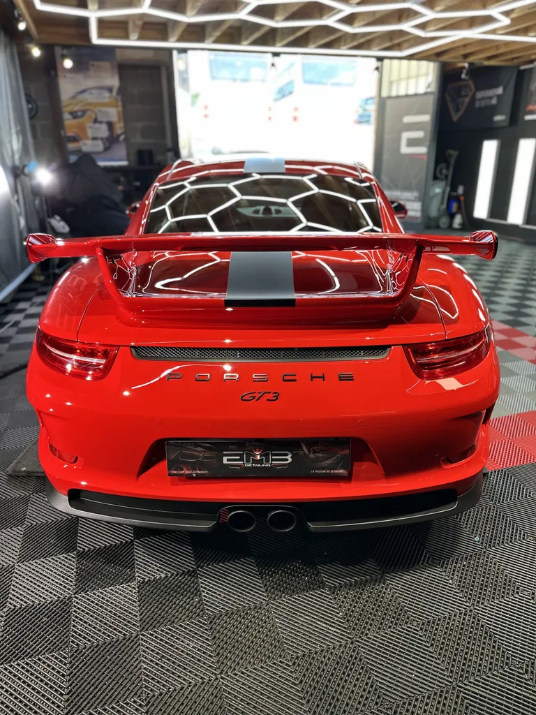 traitement céramique et protection PPF face avant porsche 991 GT3 sur lyon 