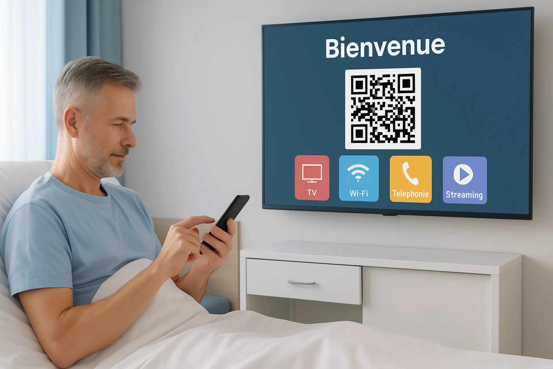 achat autonome des droits tv et bouquets en clinique