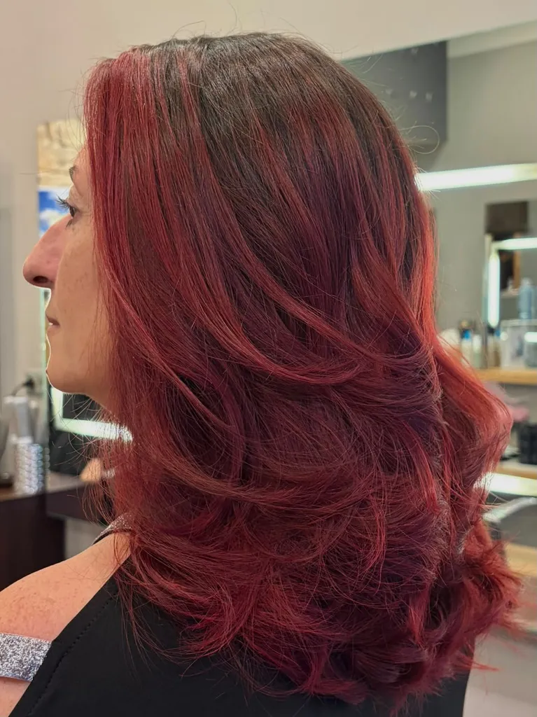Balayage rouge Lyon