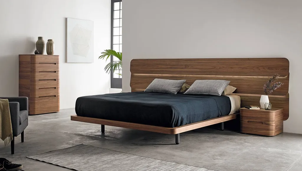 Tête de lit en bois moderne avec rangement Hyères les palmiers