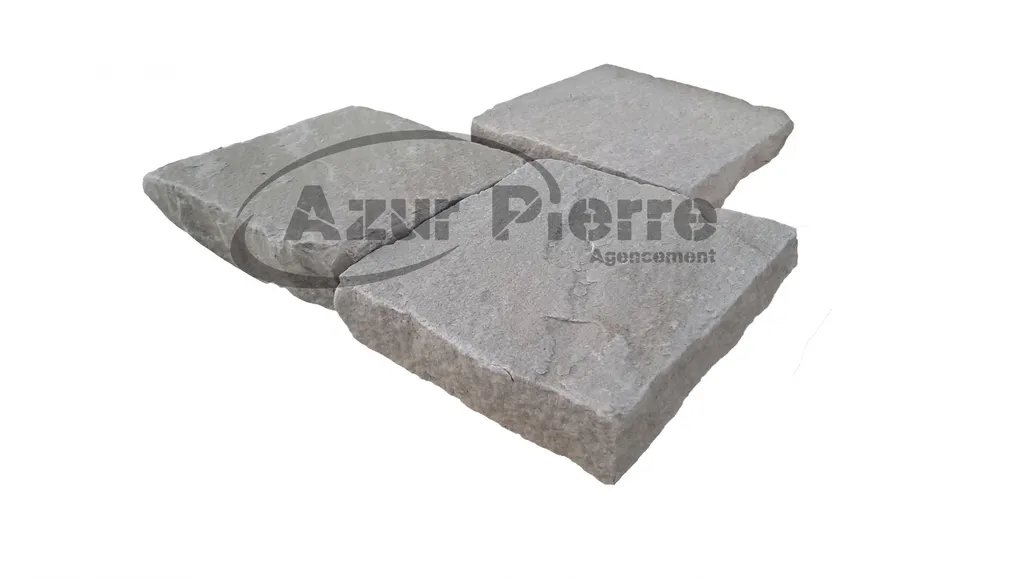 Pavé en gres gris autobloquant d'inde