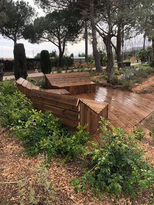 Platelage bois pour le festival des jardins à Antibes