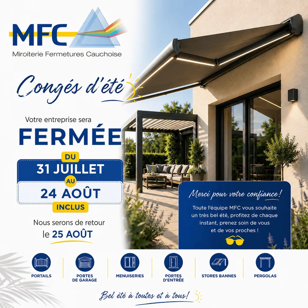 Fermeture congés d'été