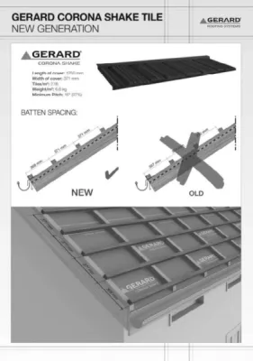 Espacement liteaux Tuile GERARD CORONA