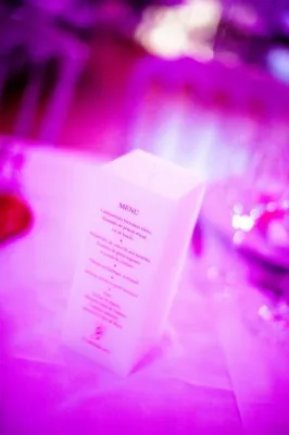 Wedding menu candle Normandy