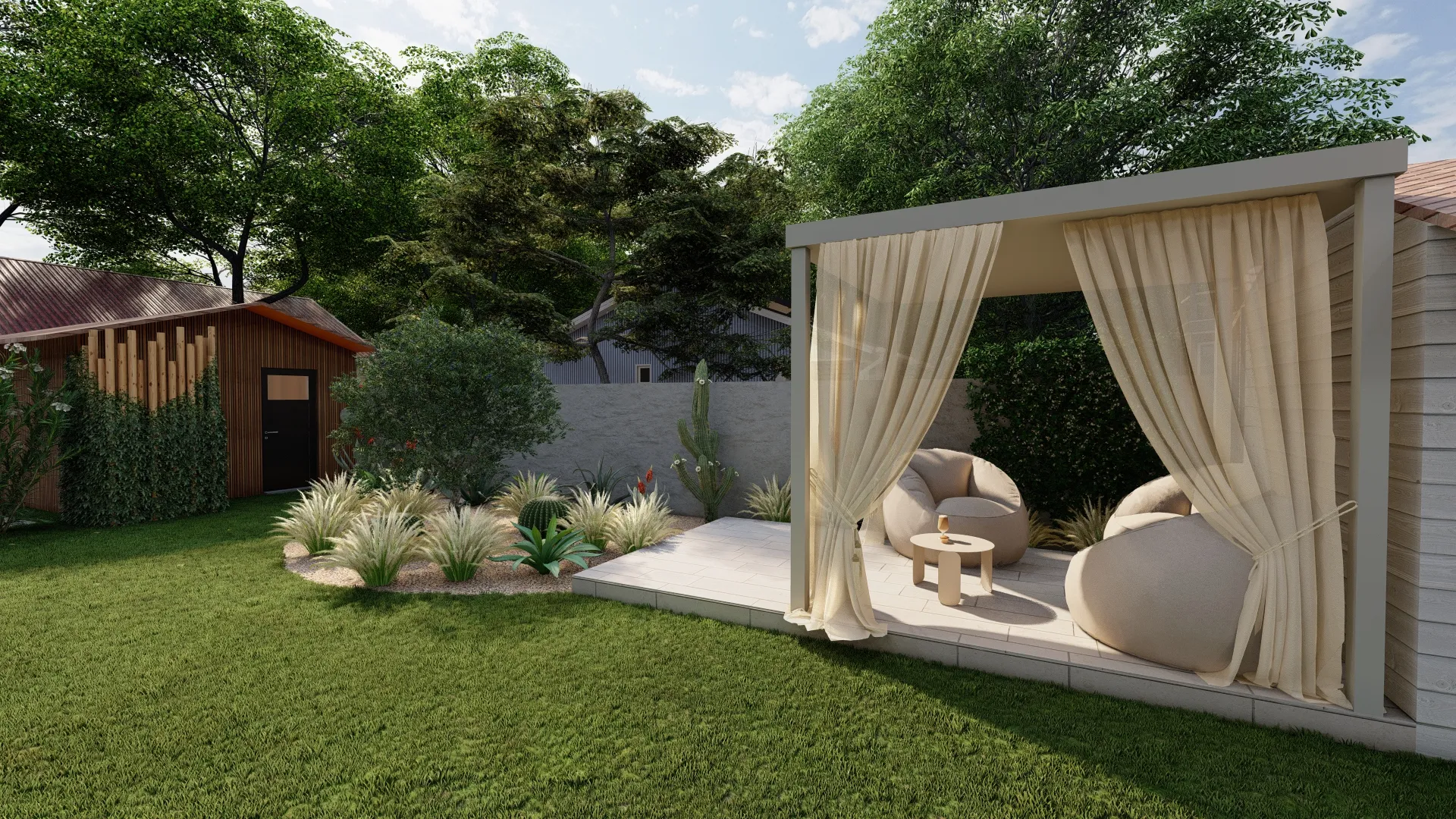 CRÉATION DE PLAN 3D PAYSAGER SUR MESURE POUR MAISON NEUVE À GUJAN-MESTRAS