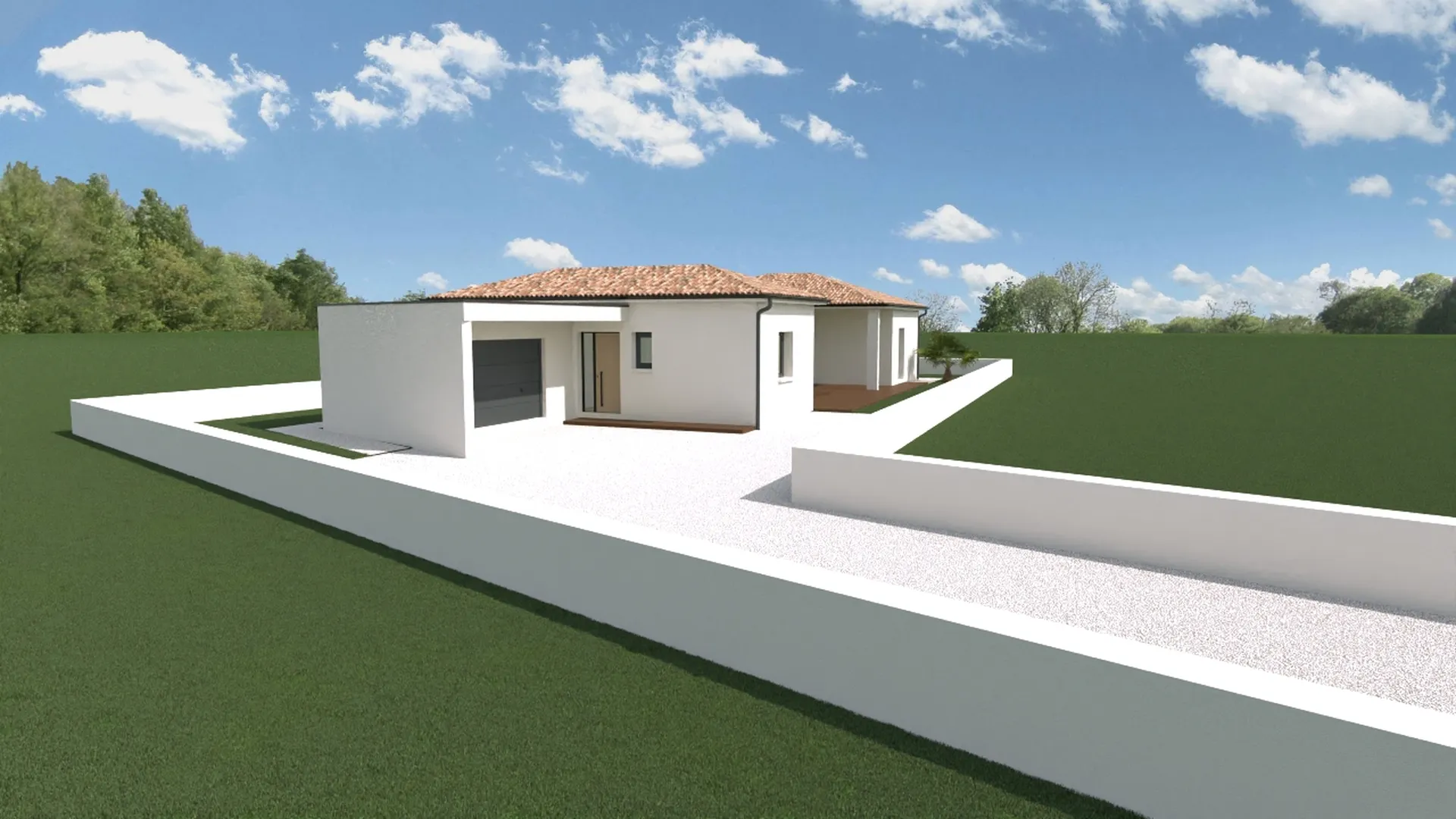 Maison contemporaine de plain pied pour un projet client à Plaisance du Touch