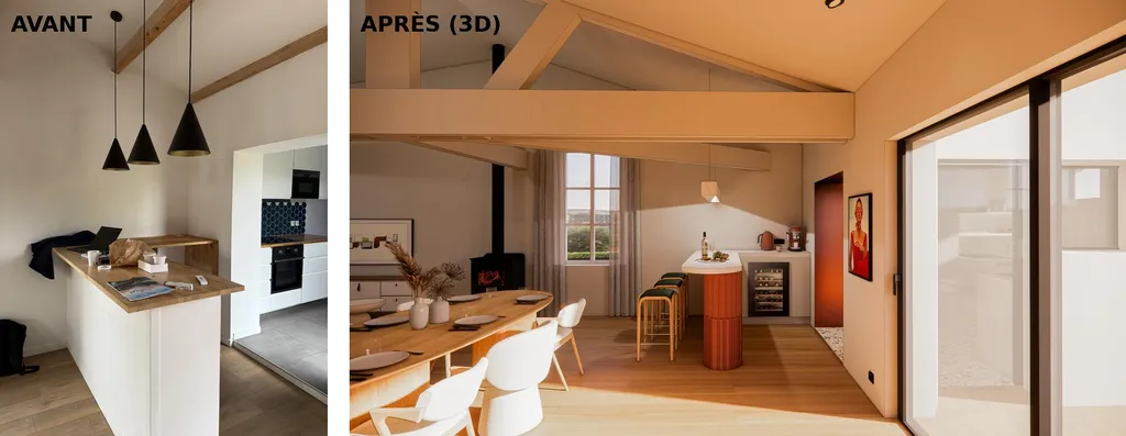 Image 3D immersive pour accompagner une rénovation avec une architecte d’intérieur