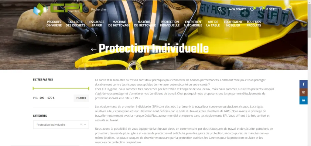 cpi hygiène page produit