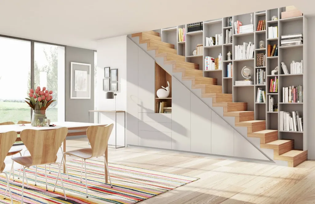 Aménagement de placards et rangements sous escalier à Lyon 69006 près des Brotteaux