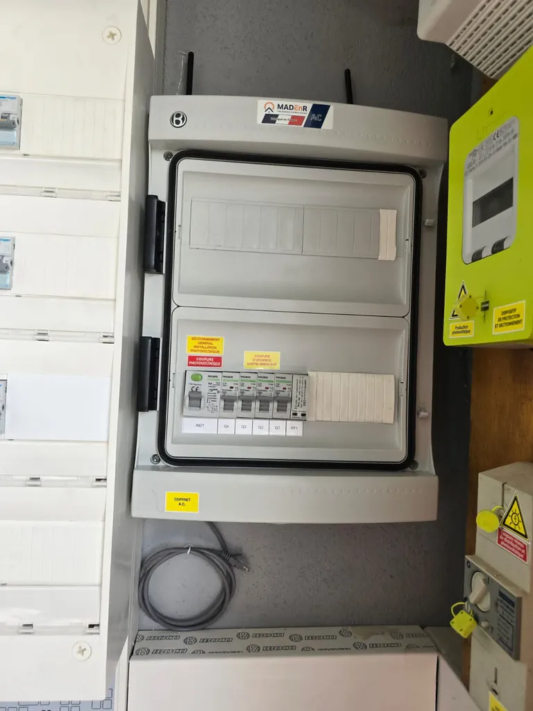 À Yvrac 33370 près de Bordeaux en Gironde, installation d'une centrale photovoltaïque 9 kWc avec stockage sur batterie virtuelle Urban Solar pour une autonomie énergétique totale.