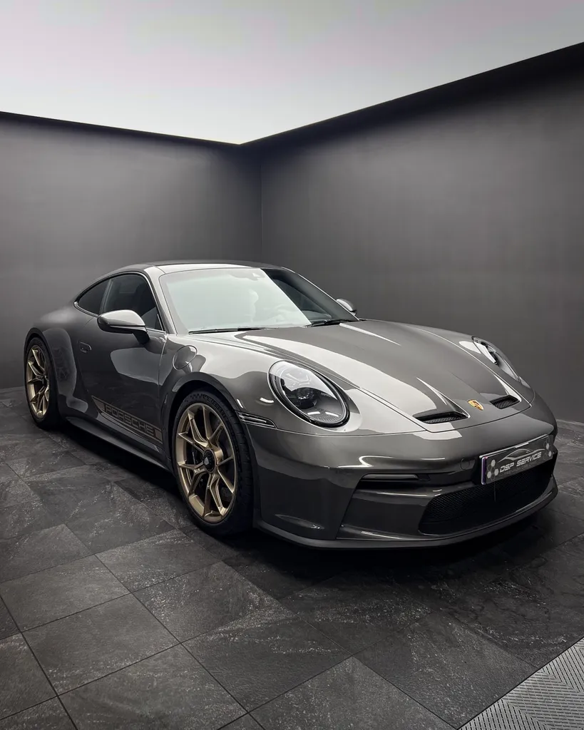 Protéger sa Porsche GT3 Touring avec une pose de film de protection PPF haut de gamme chez DSP Service à Le Mans