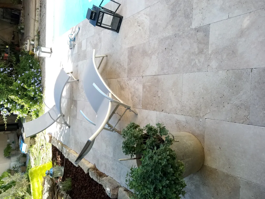 DALLE SUR PLOT TRAVERTIN BEIGE 1er CHOIX MIX